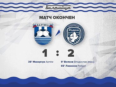 ФК «Балтика» проиграл «Родине» в первом контрольном матче 